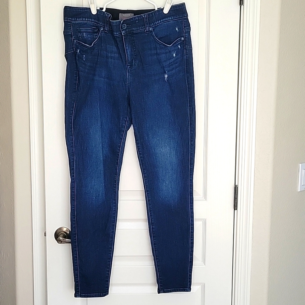 Torrid Bombshell Skinny Jeans, Dark Rinse (Size 16R)